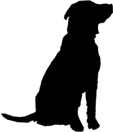 Dog silhouette.