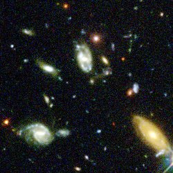 Distant galaxies.