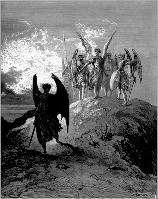 Artistic impression of Satan and his demons.