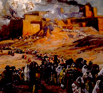 Artist's rendering of the capture, transportation and enslavement of the descendents of the Children of Israel.