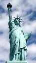 Statue of liberty used as a symbol of democracy and freedom.