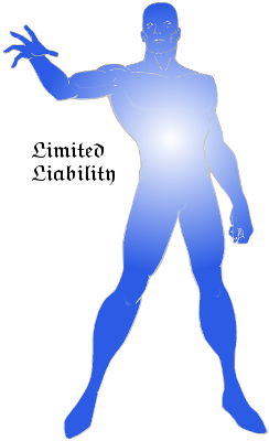 A limited liability company represented by a god-like image.