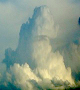 Turbulence in clouds.