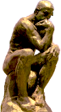 Greek statue: The Thinker.