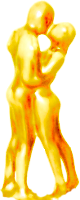 Statuette representing male-female friendship.