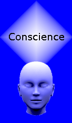 A depiction of human conscience.