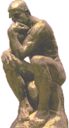 Greek statue: The Thinker.