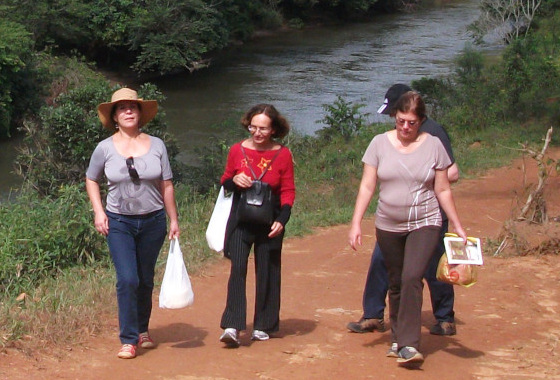 Walking with Robert, Célia and Dora on the farm near Ouro Preto 2012.