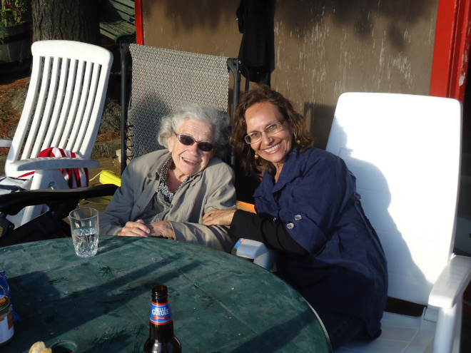 With my friend Pierrette near Saint-Georges, Quebec.
