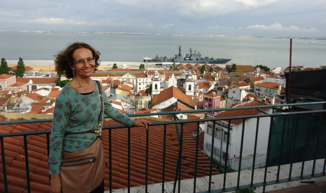 In the upper city looking down on Russian ship 'Сообразительный'.