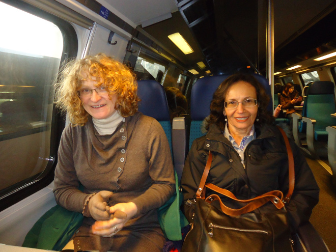 On a Swiss Train.