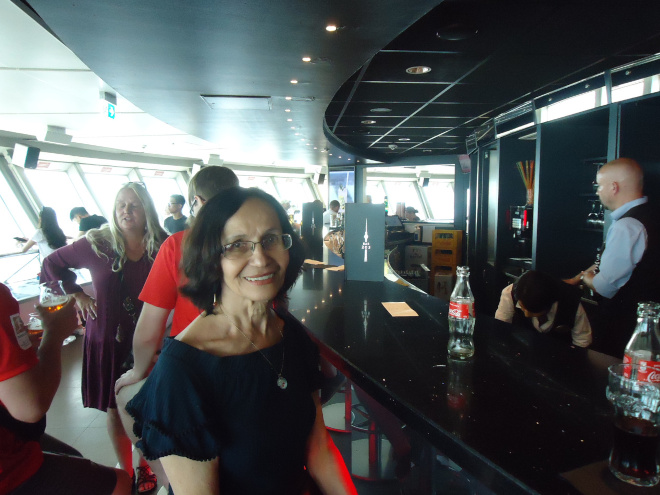 In the bar of the TV Tower - Berlin.