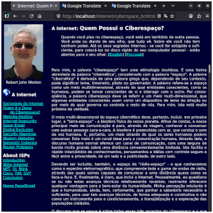 Página inicial do site do próprio autor.