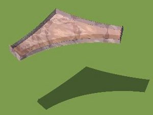 bottom triangular panel of an ellipsoidal module of the landshare dwelling.