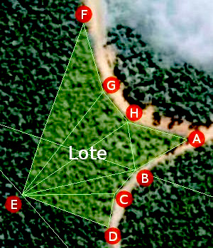 Demarcations of the purchased land lot located between Caeté and Barão de Cocais.