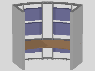 Carousel animation of the workstation consoles in the office-laboratory of the Universal Terrestrial Dwelling.