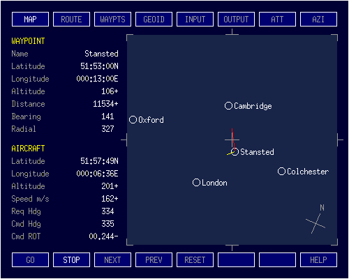 Map Tab of Global Navigator II originated and written in 'C' by Robert John Morton YE572246C.