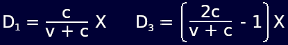 Formulae for the two distances.