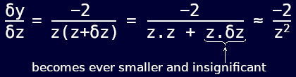 MLP training: explicitise rate of change of 'y' with 'z'.