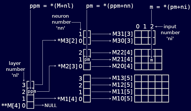Pointer data structure for momentum values.
